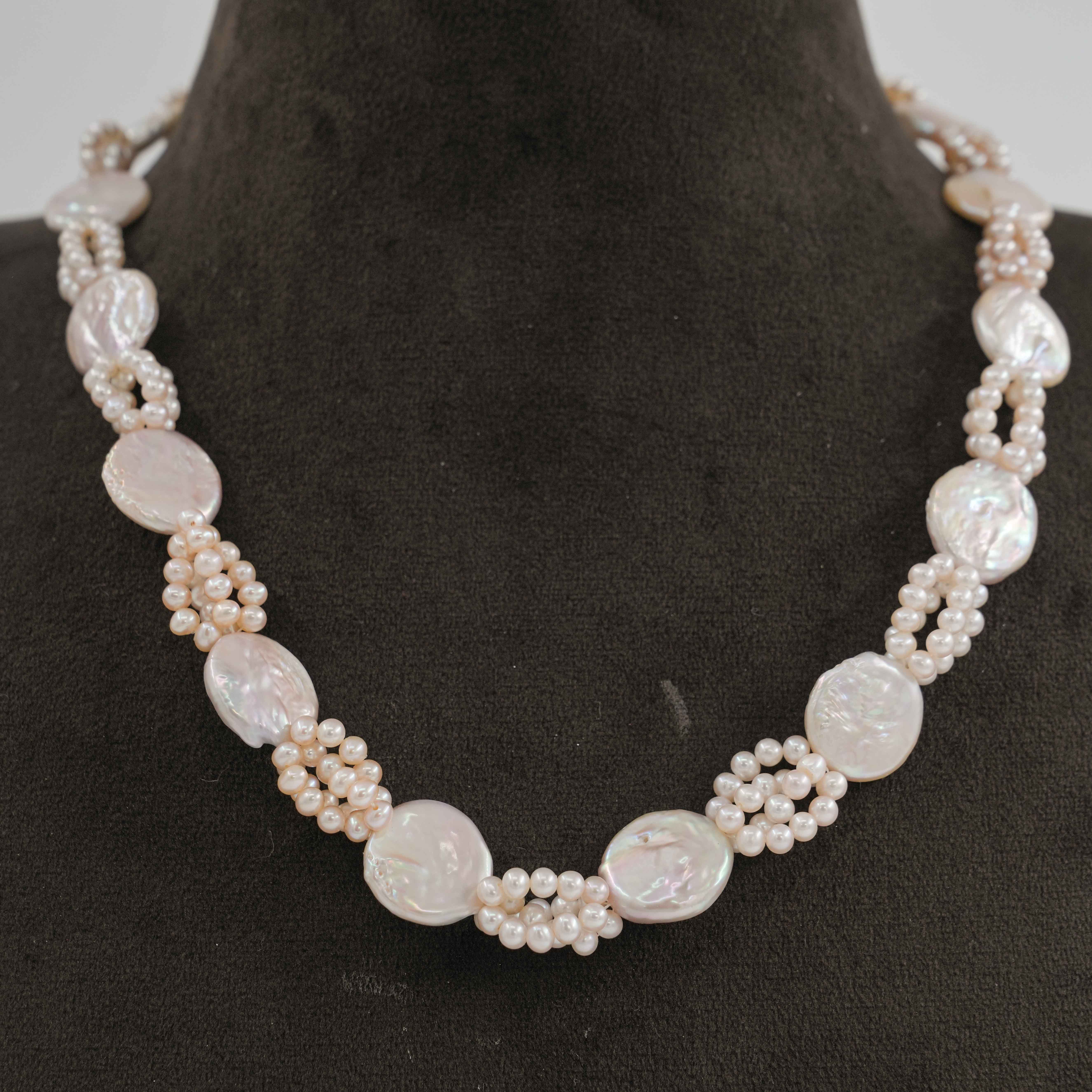 The Pearl Atelier by Kabra Pearls - Baroque Pink Flat Pearl Necklace
